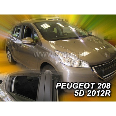 Deflektory Peugeot 208 2012-2019 +zadné
