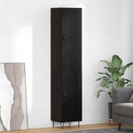 vidaXL Висок шкаф Черния дъб 34, 5 x 34 x 90 см Инженерна дървесина (3402733)