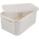 CURVER úložný box RATTAN S, 29,1 x 19,8 x 14,2 cm, biely, 03617-885