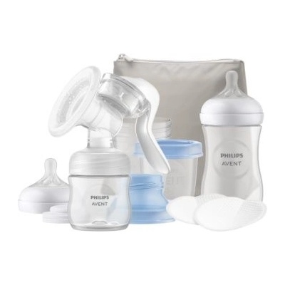 Philips Avent Breast Pumps a kojenecká láhev 125 ml a kojenecká láhev 260 ml a jednorázové vložky do podprsenky 6 ks a pouzdro a VIA pohárek s víčkem 3 ks