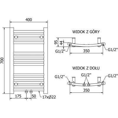 Mexen Ares W102-0700-400-00-70 700 mm x 400 mm čierny
