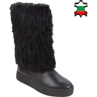 Български обувки Дамски ботуши от естествена кожа напа 32804