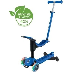 Globber Тротинетка 4 в 1 globber go up sporty lights 360° - синя (456-600) - mousetoys Тротинетка, скутер