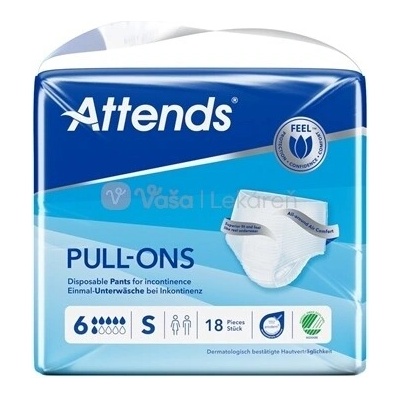 Attends Pull-Ons 6 S Inkontinenčné nohavičky navliekacie 18 ks