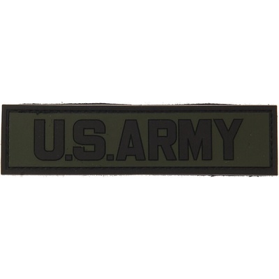 Gumová nášivka 101 Inc nápis US Army - olivová