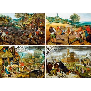 Bluebird Puzzle - Puzzle Pieter Brueghel the Younger - The Four Seasons - 1 000 piese