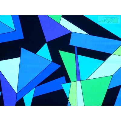 úplet plavkovina geometrické tvary zelená