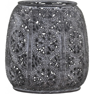 Zinkový kovový vintage svícen Vire zinc - Ø 12*12 cm - Chic Antique