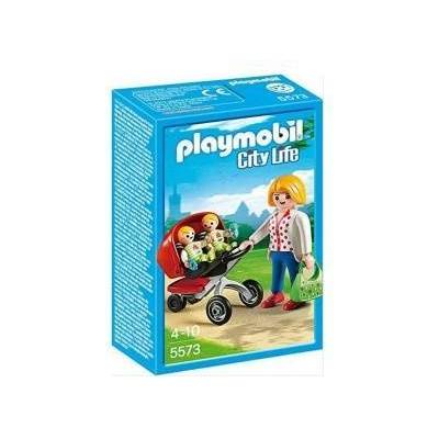 Playmobil Playset City Life Mama With Twin Cart Playmobil 5573