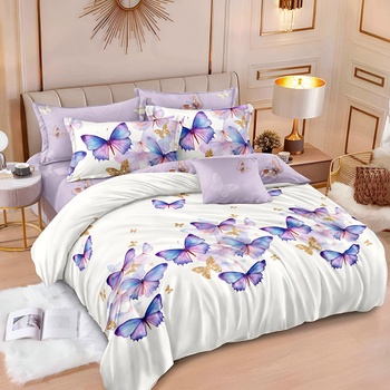 EmonaMall Двулицево спално бельо EmonaMall, 6 части - Модел S18512 (S18512-66666d)