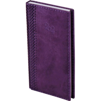 Бележник с дати термо с кант 8х16 cm Лилав (2011015-13-42139446)