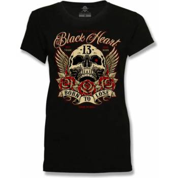 Image 1 of Black heart дамска тениска black heart - born to lose - ЧЕРЕН - 12615