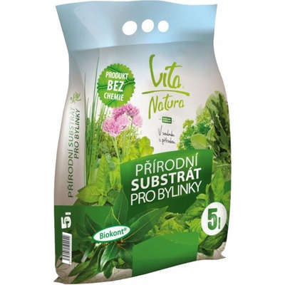 RAŠELINA SOBĚSLAV Substrát VITA NATURA přírodní pro bylinky 5 l