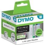 DYMO етикети за папки 38 x 190 мм, бели, 110 бр (S0722470)