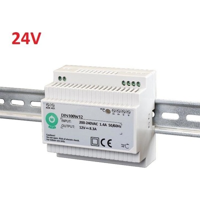 POS, Napájecí zdroj na DIN lištu 100W 24V, DIN100W24 – Zboží Mobilmania