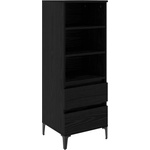 vidaXL Висок шкаф Черен дъб 40 x 36 x 110 см Инженерна дървесина (8009875)