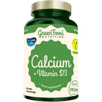 GreenFood Nutrition Calcium + Vitamin D3 60 kapsúl