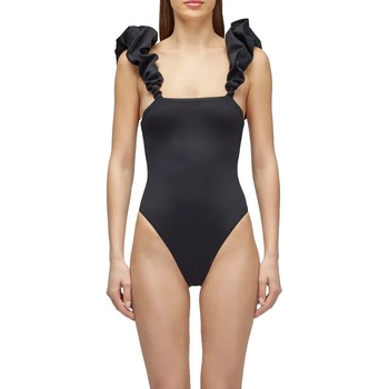SUNDEK Бански костюм Sundek One piece with ruffles swimsuit - Black (Black)