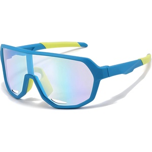 Techsuit Детски слънчеви очила Techsuit Premium Kids Sunglasses (22312) - фотохромни, огледални, спортни - Син / Жълт