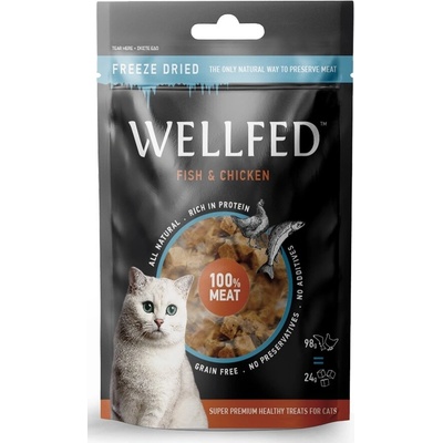 Pet Interest Wellfed Fish & Chicken Freeze dried with fish & chicken лакомство за котки 24gr