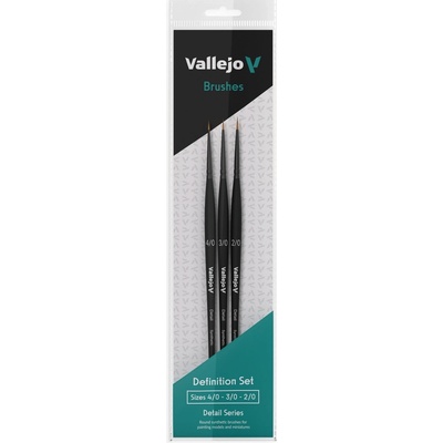 Set Štětců Vallejo Detail B02990 Definition Set - Synthetic fibers (4/0, 3/0, 2/0)