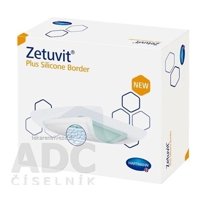 Zetuvit Plus Silicone Border kompres sterilný ( 20 x 25 cm) 1x10 ks