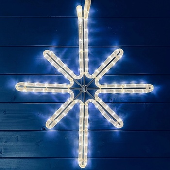 DecoLED motív LED svetlo hviezda polaris závesná 38 x 65 cm teplá biela