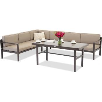 Garden Point Градински ъгъл с маса Porto Comida 5 кафяв Garden Point (GAP307-COM)