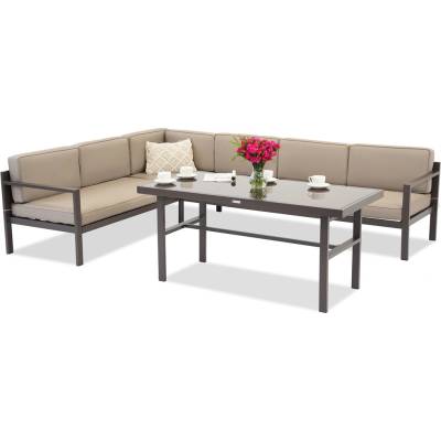 Garden Point Градински ъгъл с маса Porto Comida 5 кафяв Garden Point (GAP307-COM)