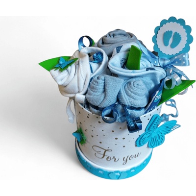 BabyDort modrá kytice k narození miminka vel. M – Sleviste.cz