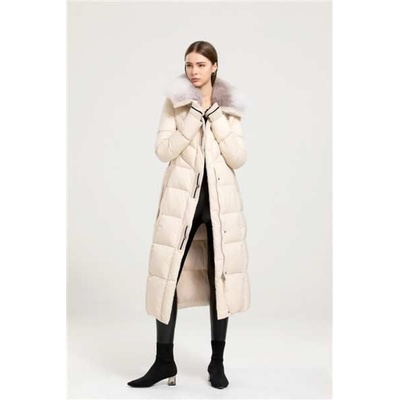 Max Original Leather páperový kabát s kožušinou G-2411-1380 beige