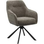 Unique Furniture Тъмносив тапициран трапезен стол с подлакътници Avola - Unique Furniture (51140006)