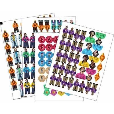 Meeple Stickers samolepky pro galactic cruise