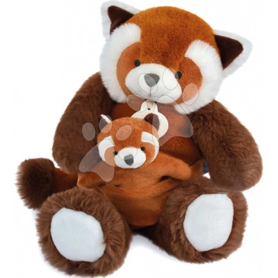Doudou et Compagnie Plyšová panda s mláďátkem Red Panda Unicef Collection červená 25 cm