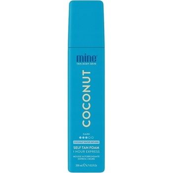 MineTan Coffee Coconut Water samoopalovací pěna s kokosovou vodou a kofeinem pro tmavé opálení 200 ml