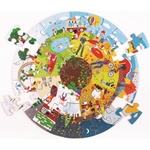 Bigjigs Toys Кръгъл подов пъзел Четирите сезона 50 части (BJ33003)
