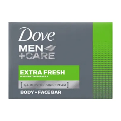 Dove Men Extra Fresh - Ободряващ сапун за лице и тяло за мъже 90гр