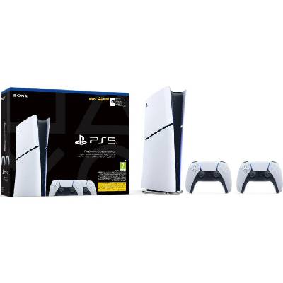 PlayStation 5 Slim Digital Edition + 2x DS white |