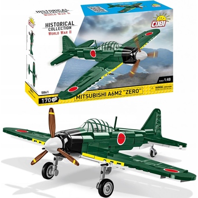 COBI 5861 World War II Japonský stíhací letoun Mitsubishi A6M2 Zero 1:48 – Zboží Dáma