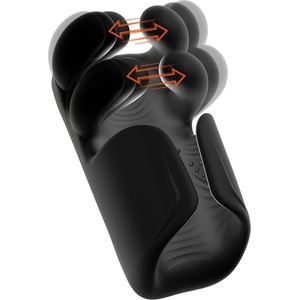 Rebel Pulsating & Vibrating Masturbator with Opening & Closing Arms Black