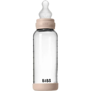 Bibs Стъклена бебешка бутилка Bibs - Със силиконов биберон, 240 ml, Blush (50201244) - ozone