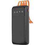 Dudao Външна батерия с вградени USB-A, USB-C, Lightning и microUSB кабели - Dudao K6Pro Universal Power Bank 10000 mAh (черен) (K6Pro-black)