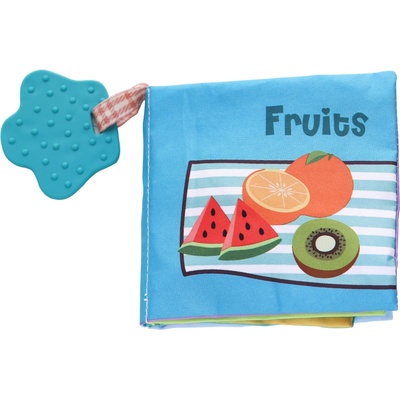 KikkaBoo Образователна текстилна книжка с чесалка Fruits (31201010271)