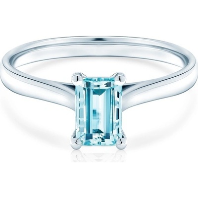 Savicki Zásnubní prsten bílé zlato akvamarín ZS24 R2 AKW B