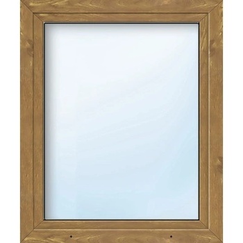 ARON Plastové okno jednokrídlové Basic biele/zlatý dub 1050 x 850 mm DIN pravé