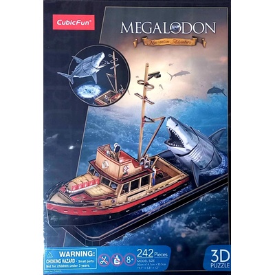 CUBICFUN 3D puzzle Čeľuste: Útok žraloka 242 ks