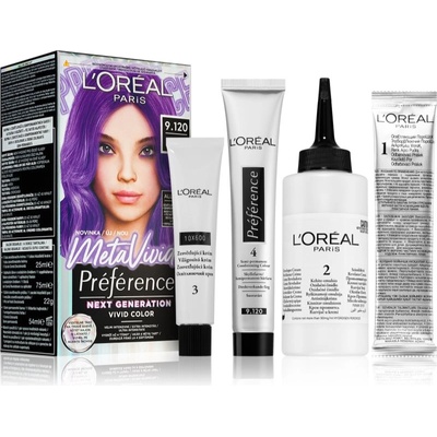 L'Oréal Préférence Meta Vivids полу-перманента боя за коса цвят 9.120 Meta Lilac
