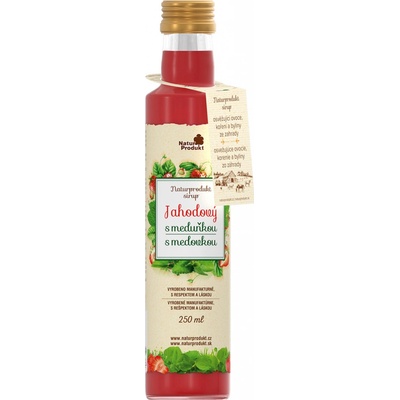 Naturprodukt sirup jahodový s meduňkou 250 ml