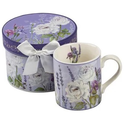 New wish Порцеланова чаша за кафе с луксозна кутия в мотив лавандула 952737