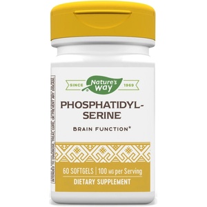 Nature's Way Phosphatidyl-Serine - Фосфатидил-серин - за здравето на мозъка - 100 mg, 60 софтгел капсули Nature’s Way (45161)